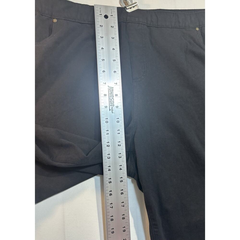 Catherines Knit Jean Pull On Pants Womens 3XWP Petite Black Stretch Plus Size - Picture 3 of 7